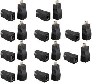 10X 4K 3D HDMI 1.4 30M Extender To RJ45 Over Cat 5E/6 Network LAN Ethernet Adapter