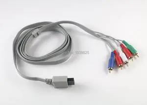 10pcs/lot 1.8m Component AV Cable High-Definition 1080i/720p HDTV AV Audio Adapter Cable Cord Wire 5RCA For Nintendo Wii