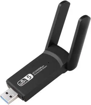 RTL8812 Wireless Dual Band 2.4G 5.8G WiFi Ethernet Adapter 1200Mbps Network Card with Dual Antenna USB3.0 Receiver for Computer
