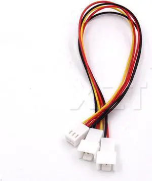 3Pin 2in 1 Wire Female to 2 Male Terminal Y Cable Splitter Power Supply Extension Cable for PC Fan cooling CPU GPU Cooler