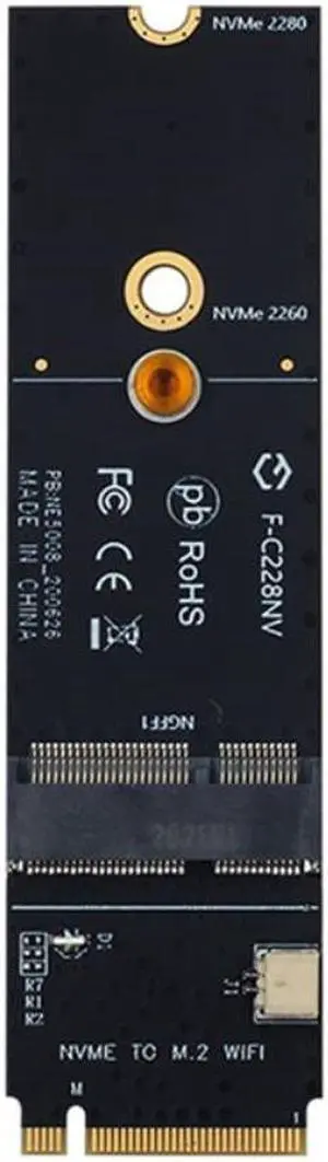 Wireless M.2 A+E Key Slot to M.2 M Key Wifi Bluetooth Adapter for  AX200 9260 Bcm94352Z Card NVMe PCI Express SSD