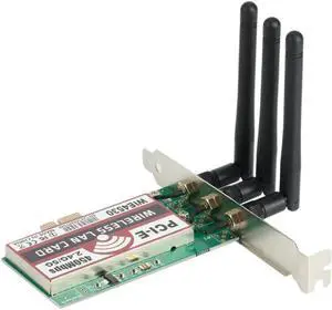 802.11 B/G/N 450Mbps Wireless WiFi PCI-Express Adapter Network Card for  5300 Compatible Slot PCI-E X1/X4/X8/X16