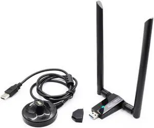 Wireless Network Card 1200Mbps Long Range AC1200 Dual Band 5G+2.4G Wireless USB 3.0 WiFi Adapter 802.11Ac Wifi Antennas