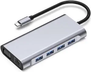 USB C Hub 11 in 1 TYPE-C Hub 100W Docking Station 4Kx2K@30Hz HDMI-Compatible USB3.0 PD Port Adapter for  Pro/Air