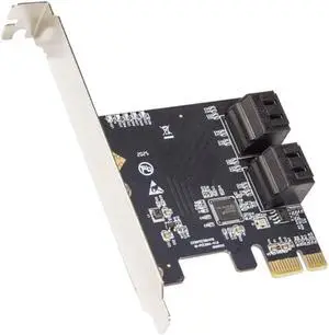 4 Port SATA III PCI-E 3.0 X1 Expansion Card Non-Raid with Low Profile Bracket ASMedia 1064 SI-PEX40156