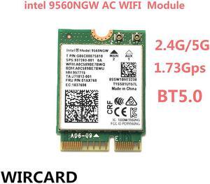 Dual Band Wireless AC 9560 for Intel 9560NGW 802.11ac NGFF Key E 2.4G/5G 2x2 WiFi Card BT 5.0