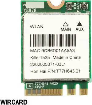 1535  QCNFA364A 802.11ac NGFF WIFI Card For MSI GT72 / GT80 / GS60 / GE62 / GE72 / PE60 / PE70  13 R2 17