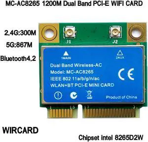 MC-AC8265 Dual Band 2.4G/5G BT4.2 PC-E WIFI CARD For intel 8265NGW 8265D2W 8265HMW MC-AC8265 Dual Band 2.4G/5G BT4.2 PC-E WIFI CARD For intel 8265NGW 8265D2W 8265HMW
