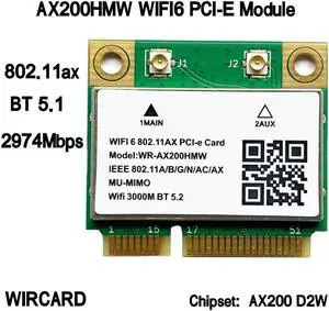 AX200HMW AX200 WIFI6 Module MINI PCIE 802.11ax 160Mhz Network Card WIFI Card For Laptop Win10
