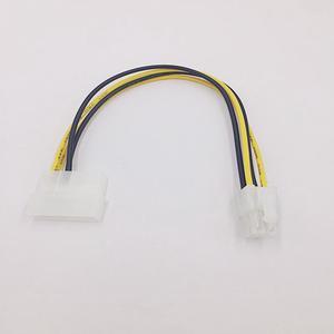 P3 4 Pin Power Supply to P4 12V Converter Cable Adapter USB SATA Cable USB Riser Card 4Pin Connector DVI-D VGA Dual PSU Cables