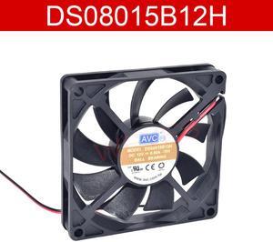80*80*15 8CM DC12V 0.50A DS08015B12H dual ball 2pin large air flow fan