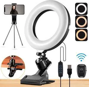 USB Video Selfie Led Ring Light Clip On Lighting For Monitor Clip On Laptop