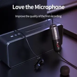 Lavalier Microphone Lossless Noise Reduction for Conference Indoor Recording Live Broadcast and Vlog for Laptop Mobile Phone