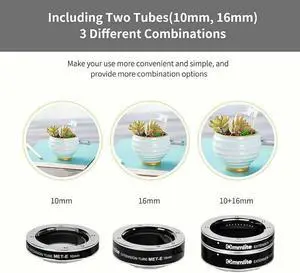 COMMLITE Macro Extension Tube 10mm 16mm Adapter Set for Sony E AF Lens Camera US