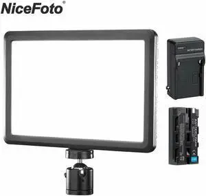 NiceFoto Dimmable Bi-Color LED Video Panel Light 3200K-6500K SL-150A
