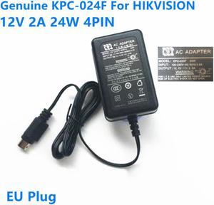 CWT 24W 12V 2A 4PIN KPC-024F Power Supply AC Adapter For Hikvision DS-7204HWI-SH Economic WD1 DVR LTD8308T-FT Charger