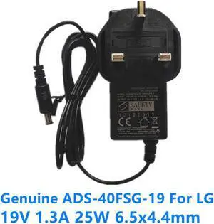 UK Plug ADS40FSG-19 19V 1.3A 25W 19V 0.84A AC Adapter For LG E1948S E2242C E2351VZ E1942CA IPS224 Power Supply Charger