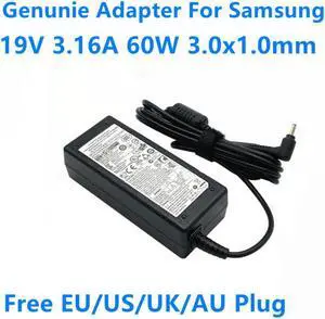 Genunie 19V 3.16A 60W  AC Power Adapter For Samsung AD-6019A PA-1600-96 CPA09-004A NP530U4E NP730U3E-S01DE Series Laptop Charger