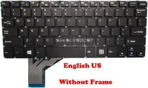 Laptop Keyboard For Direkt-Tek DTLAPY116-1 11.6 Convertible English US Black Without Frame