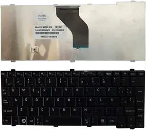 Laptop Replacement Keyboard for Toshiba NB200 NB201 NB202 NB203 NB205 NB250 NB255 9Z.N3D82.D1K 120100376 US Layout