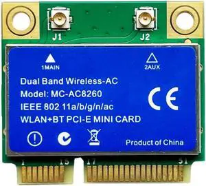 MINI PCI-E MC8260 Wireless Network Card 2.4G/5Ghz Dual-Band Gigabit Bluetooth 4.2 Wireless Wifi Module Supports 802.11Ac