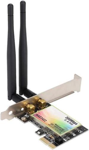 Wireless WiFi PCIe Card, 2.4G/5G Dual Band Wireless PCI Express Adapter, 300Mbps Wireless Network Card