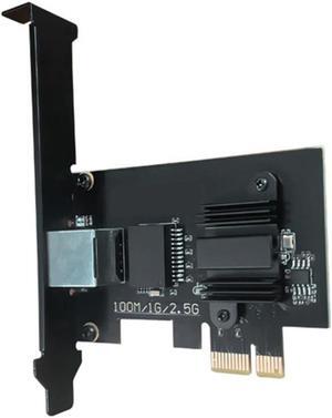 PCIE Network Card 2.5Gbps Gigabit Network Card 1225 Chip PCIE-1X 4X 8X 16X Network Adapter for Win10 32-Bit/64-Bit Linux