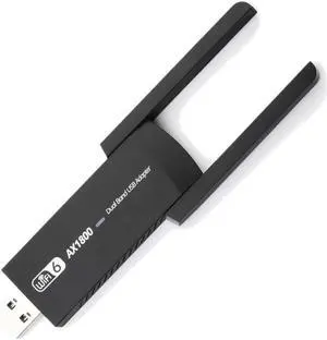 1800Mbps USB Wifi 6 Adapter 5G/2.4Ghz USB3.0 Wi-Fi Dongle Wireless 802.11Ax AX1800 Network Card High Gain Antenna