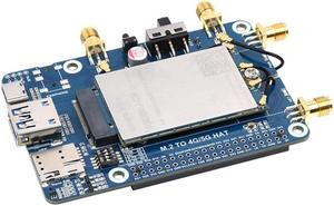 Waveshare M.2 To 4G/5G HAT For Raspberry Pi RM500U-CN 5G HAT Communication Board For 5G NSA And SA Networking US Plug