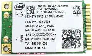 SSEA Wireless Card for Intel wifi link 5100 5100AN for IBM lenovo X200 R400 R500 SL300 SL400 G450 Y450 Y430 E43 K43