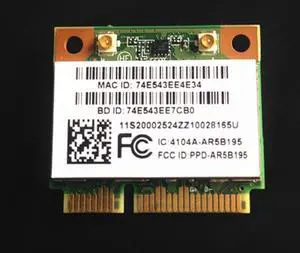 Wireless Card For Atheros AR5B195 AR9285 Half Mini PCI-E Wifi For Bluetooth 3.0 Wireless Card For Lenovo G470 G480 Z370