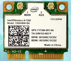 Wholesale For Intel Wireless-N 7260 7260HMW BN 802.11b/g/n Half Mini PCI-E Wifi For Bluetooth 4.0 Wireless Wlan Card
