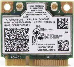 For Intel Wireless-N 7260 7260HMW Half Mini PCI-E Wifi for Bluetooth 4.0 Card For IBM Lenovo Y410 Y510 U330 U430 04W3815