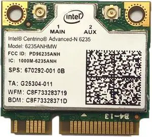 Wholesale Wifi For Bluetooth 4.0 Half MINI PCI-E Card For Intel Advanced-N 6235 6235AN HMW 300Mbps 2.4G/5GHz