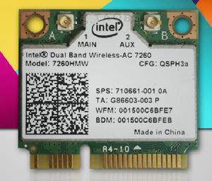 Card for Intel Dual Band Wireless-AC 7260 7260HMW 802.11ac MINI PCI-E Card 2.4G/5G Dual Band 2x2 WiFi + for Bluetooth 4.0