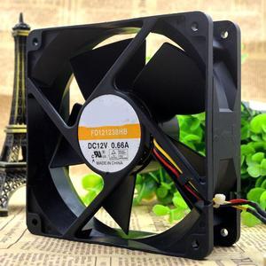 FD121238HB 12038 12A 0.66A 3 wire cooling fan