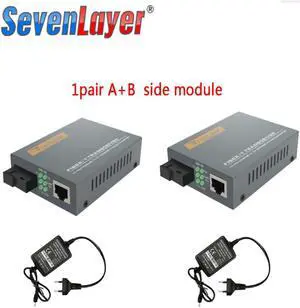 10/100/1000M Gigabit Fiber Optical Media Converter HTB-GS-03  Single Mode Single Fiber SC Port  External Power Supply