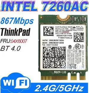 Y70-70 Y70-80 B40 B50 N40-30 WIFI 7260AC INTEL7260 AC 04X6007 WiFi + Bluetooth 4.0 Wifi card