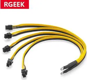 BTC Miner Bitcoin Litecoin S7 S9 S11 power supply to 5* PCI-E 6pin GPU Graphics Card Splitter Power Cable