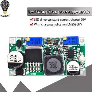 WAVGAT LM2596HV DC-DC Step Down CC-CV Adjustable Power Supply Module 5-55V to 1.25-30V 15W
