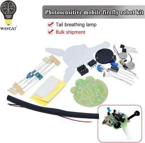 LED Breathing Light Soldering DIY Kit Simulated Firefly Flashing Robot Toy Photosensitive Sensor Mobile Robot Part Electronic