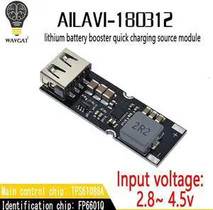 Single Cell Lithium Boost Power Module Board 3.7V 4.2V Liter 5V 9V 12V USB Mobile Phone Fast Charge QC2.0 QC3.0 TPS61088