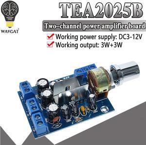 TEA2025B Mini Audio Amplifier Board Dual Stereo 2.0 Channel Amplifier Board For PC Speaker 3W+3W 5V 9V 12V CAR