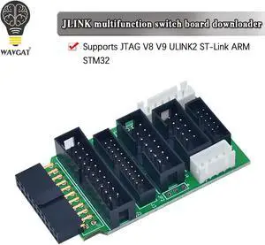 For JLINK V8 V9 Adapter Plate JTAG to SWD Multi-function for ULINK2 STLINK V2 Multi-function Switching Board 2.54 Flat Cable