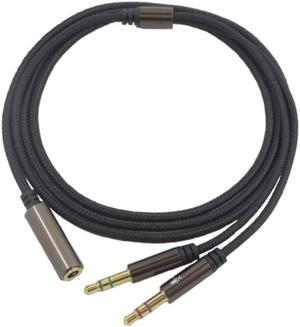 2 in 1 Headphone Line Universal Audio-Extend Adapter Cable for -hyperX Cloud II/Alpha-//Cloud Headphone