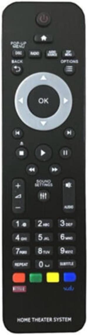 Black Universal Remote Control Replacement for HTS3566D/37 HTS3566D/37B HTS3568W HSB2351 HSB2351/F Home Theater System
