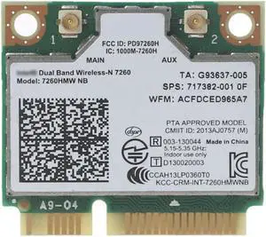 Mini PCIE WIFI Wlan Adapter 7260HMW for nb WiFi Card 717382-001 Dual Band 300Mbp