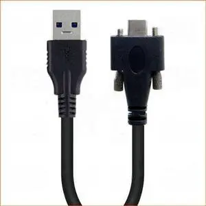 Generic 4FT 1M USB 3,0 A plug on USB 3,1 type c USB-c type C with dual screws locking male data cable Standard USB 3,0 Panel Mount type Generic 4FT 1M USB 3,0 A plug on USB 3,1 type c USB-c type C with dual screws locking male data cable Standard USB 3,0 Panel Mount type