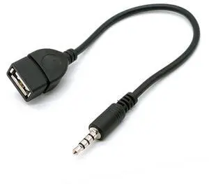 Generic 2PCS 3,5mm Stecker Audio AUX Jack zu USB 2,0 Typ A Buchse OTG Konverter Adapter Kabel für Auto MP3 Generic 2PCS 3,5mm Stecker Audio AUX Jack zu USB 2,0 Typ A Buchse OTG Konverter Adapter Kabel für Auto MP3