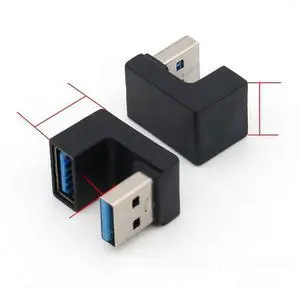 Generic C5AE 180 Degree Up/Down Angled USB 3.0 Male to Female Extension Adapter for Laptop PC USB Charger Extension Converter Generic C5AE 180 Degree Up/Down Angled USB 3.0 Male to Female Extension Adapter for Laptop PC USB Charger Extension Converter